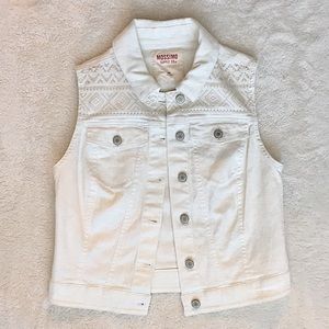 White Denim Vest